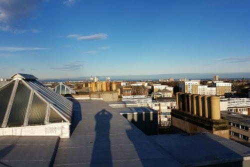 Roof inspection on a tenement building Edinburgh